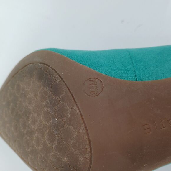 Kelly & Katie Emmie Pumps Womens 8.5 Green Suede Party Corporatecore Aesthetic - Picture 7 of 8